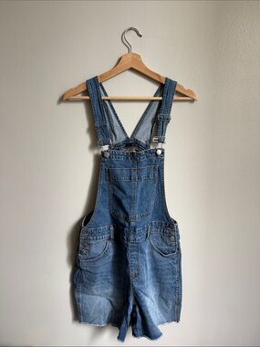 J. Crew Blue Denim Short Overalls